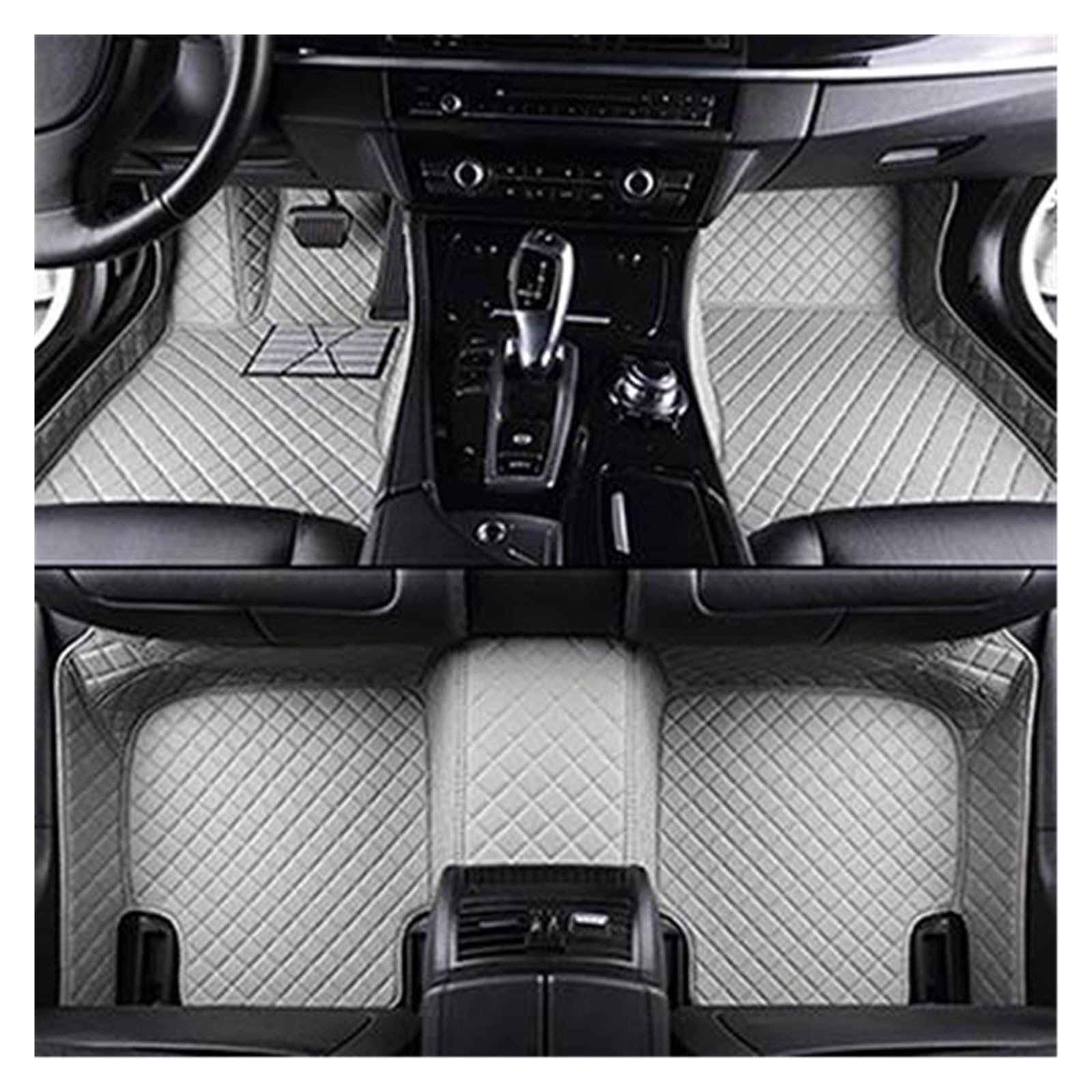 Autoteppich 3D-Volldeckungs-Auto-Fußmatten Für 3er-Serie Für E90 2005-2012 Bodenmatten-Set Innenausstattung Teppich Automatten(Grey) von ZSKSJHSJ