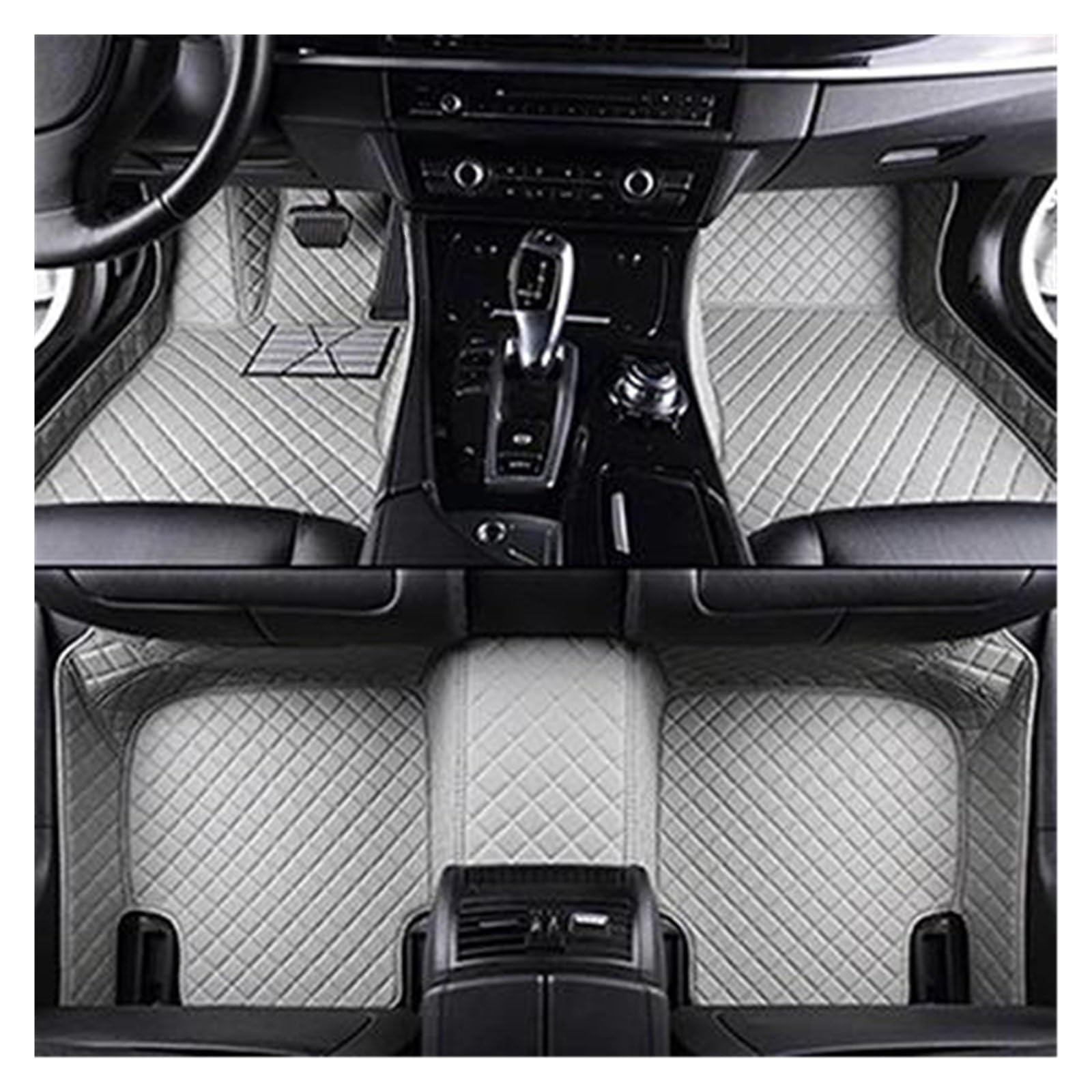 Autoteppich Benutzerdefinierte 3D-Volldeckung Auto-Fußmatten Für Mitsubishi Für Outlander 2016 2017 2018 Innenausstattung Teppich Automatten(Grey) von ZSKSJHSJ