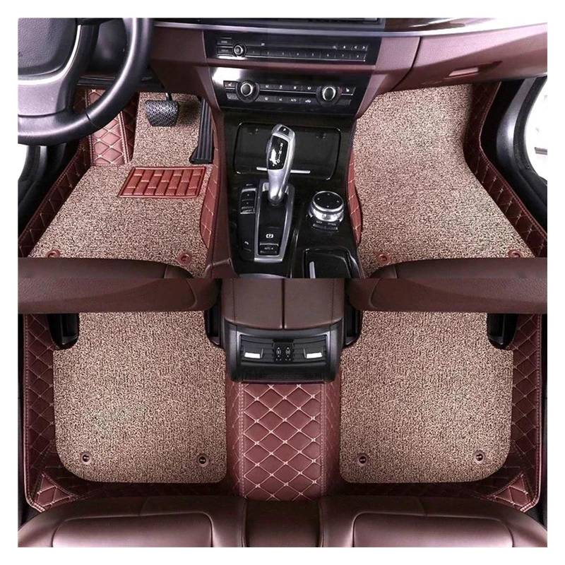 Autoteppich Custom Car Fußmatten Für Q8 2019-2024 Auto Teppiche Fuß Coche Zubehör Automatten(Coffe and Beige) von ZSKSJHSJ