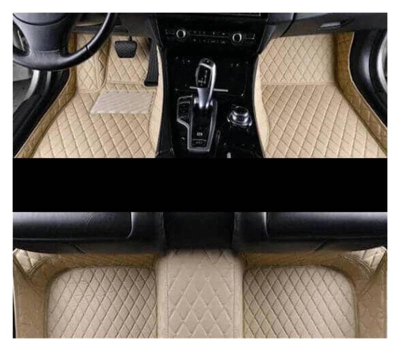 Auto Fußmatten Auto-Fußmatten für Ford für Fiesta für Mk6 für Mark VI für Mk7 WS WT WZ 2009-2016 Anti-Schmutz-Pads Autoteppich Rutschfester Gummimatten(LHD BEIGE) von ZSQWRFRG