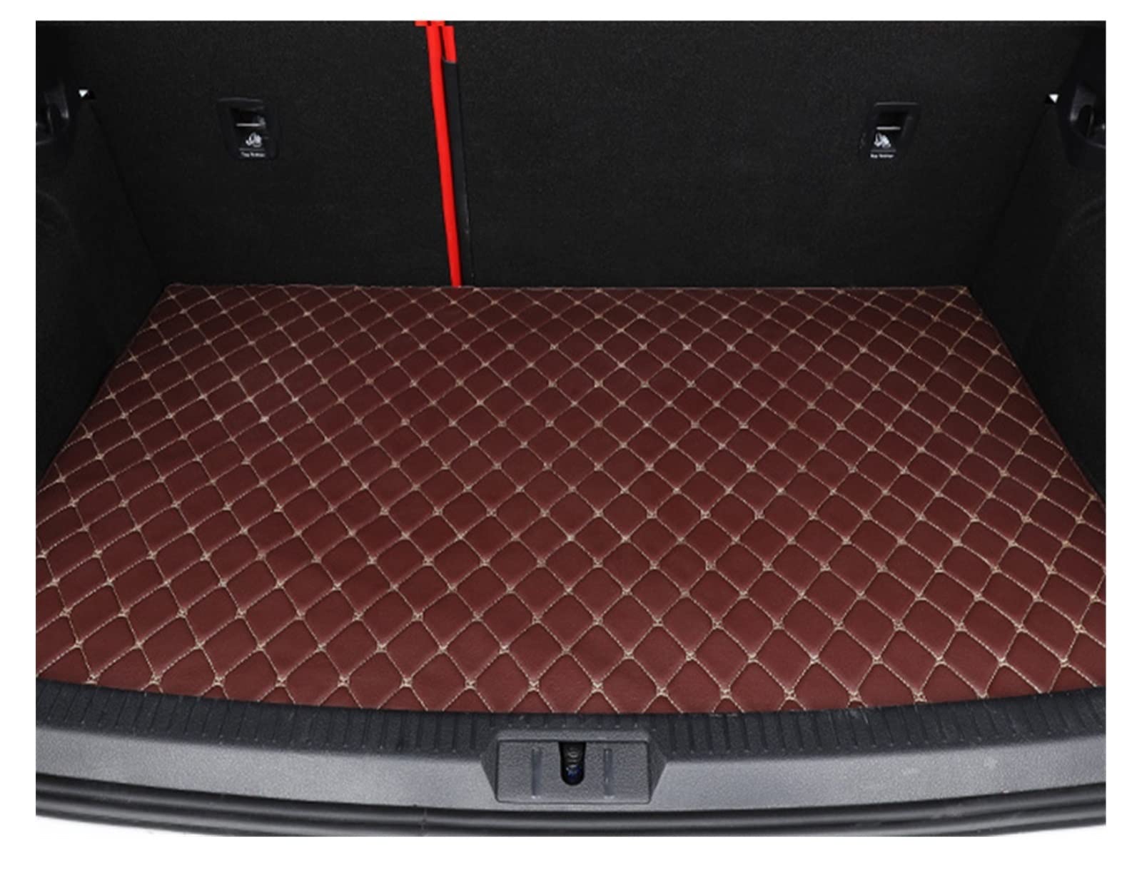 Fußmatten Automatten Auto-Fußmatten Für Benz Für GL-Klasse Für X164 7-Sitzer 2008-2012 Auto-Fußpolster Autoteppichabdeckung Innenraum Autofußmatten(Trunk-Dark Brown) von ZSQWRFRG