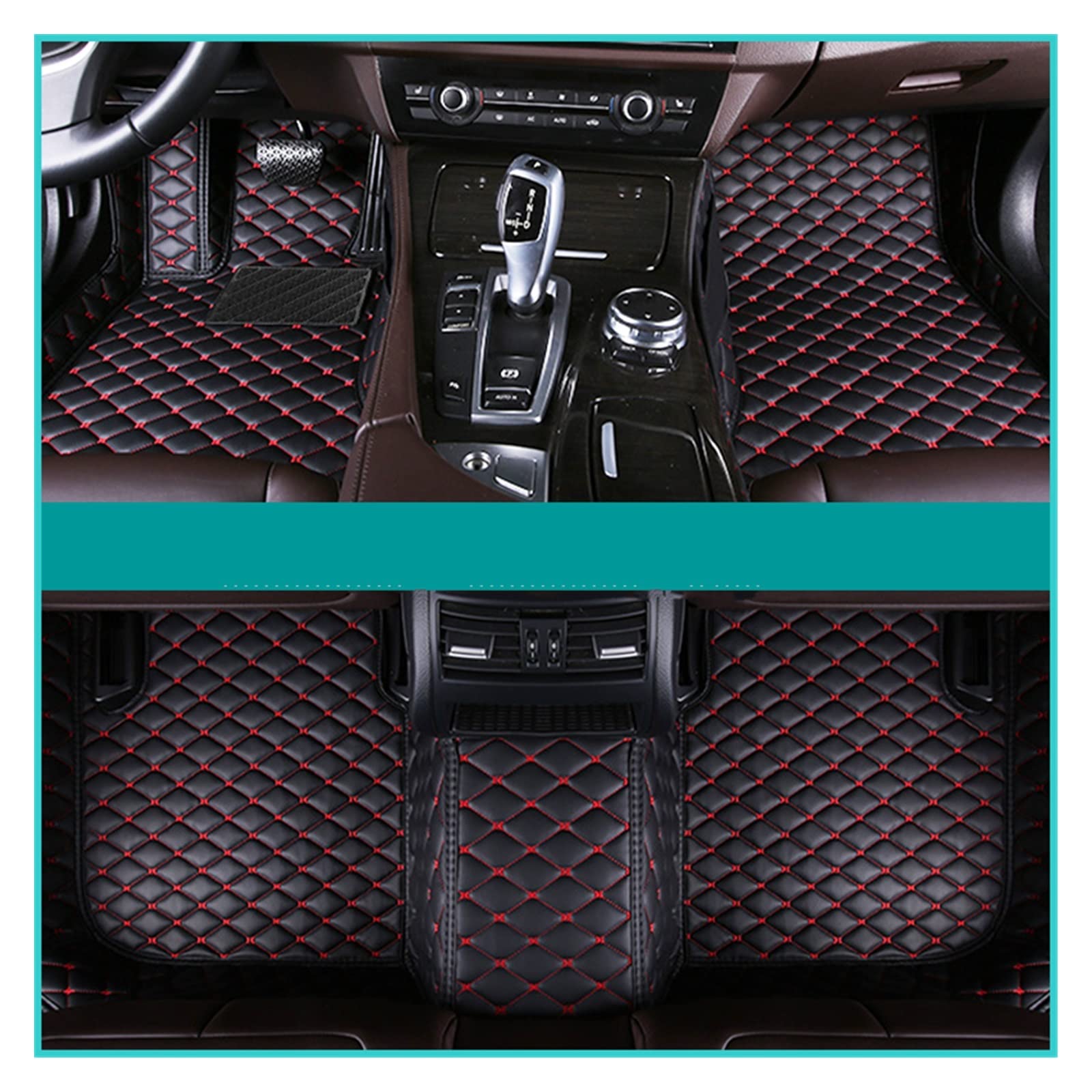 Fußmatten Automatten Auto-Fußmatten Für Benz Für S-Klasse Für W221 2004-2013 2005 2006 2007 Custom Auto Foot Pads Autoteppichabdeckung Innenausstattung Autofußmatten(Black-RED) von ZSQWRFRG