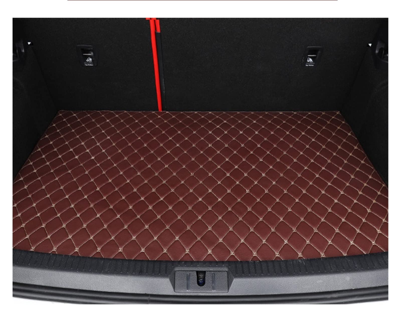 Fußmatten Automatten Auto-Fußmatten Für Jeep Für Grand Für Cherokee WK WK2 2011-2018 2012 Custom Auto Foot Pads Automobile Carpet Cover Interior Zubehör Autofußmatten(Trunk-Dark Brown) von ZSQWRFRG