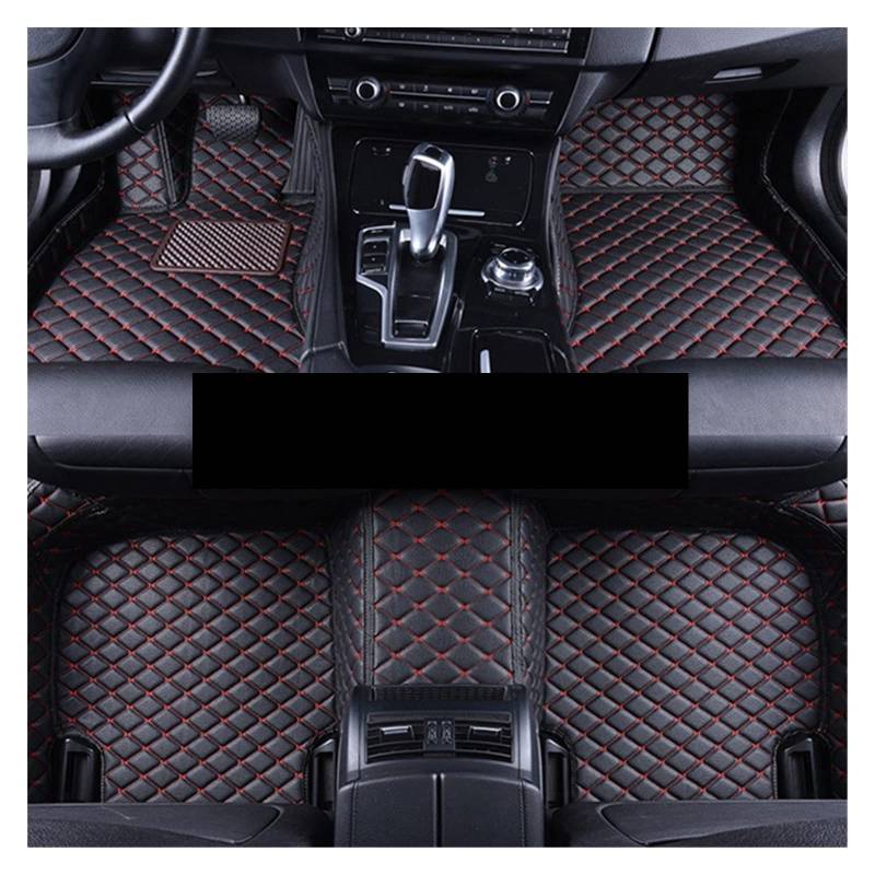 Fußmatten Automatten Auto-Fußmatten Für Lexus Für GS 2011 2010 2009 2008 Kunstleder Wasserdichter Autoteppich Teppiche Custom Auto Zubehör Interieur Autofußmatten(LHD 3pcs bk red) von ZSQWRFRG