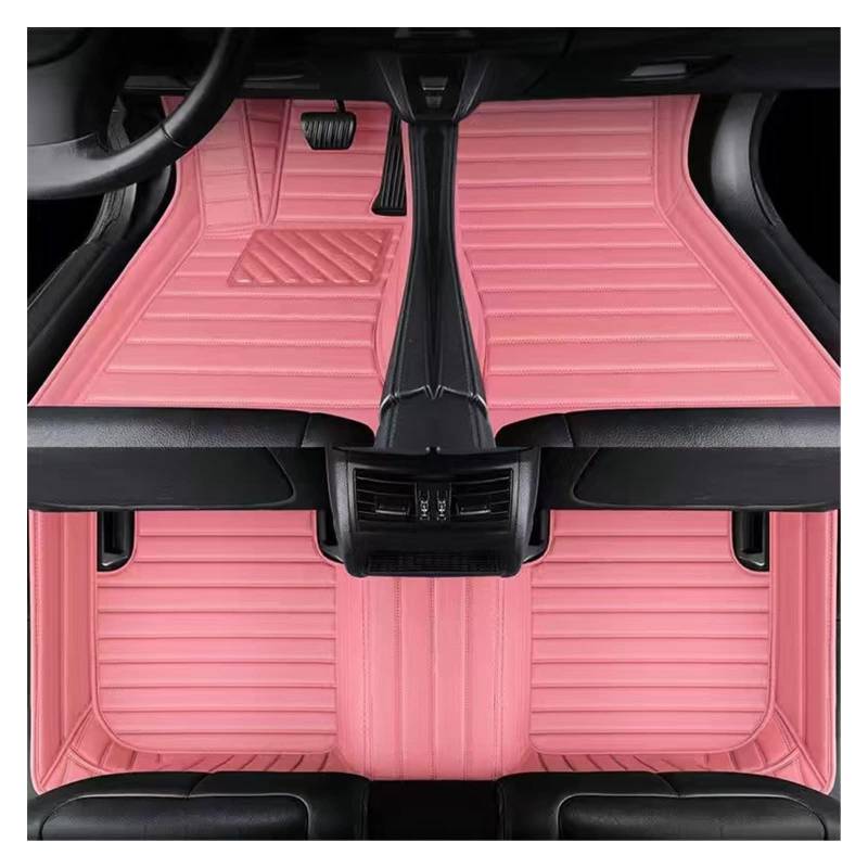 Fußmatten Automatten Auto-Fußmatten-Set Für A5 Sportback 2010–2017, Wasserdichtes Zubehör, Autoinnenteppiche Autofußmatten(Pink) von ZSQWRFRG