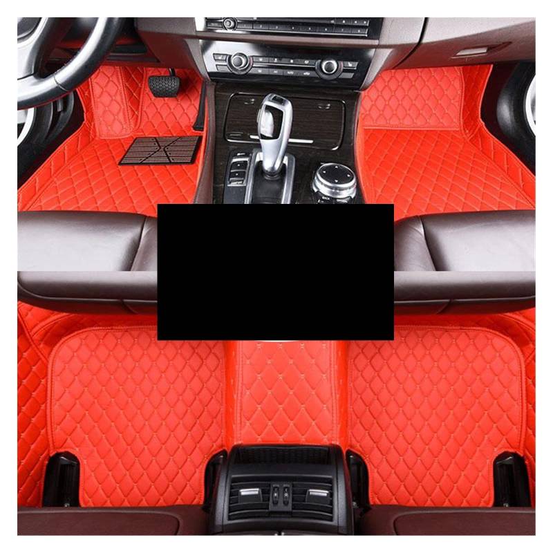 Fußmatten Automatten Für Hyundai Für Azera 2011-2017 Auto-Fußmatten Auto-Innenausstattung Wasserdichter Teppich Armaturenbrett Fußmatten Autofußmatten(LHD(3pcs) red) von ZSQWRFRG