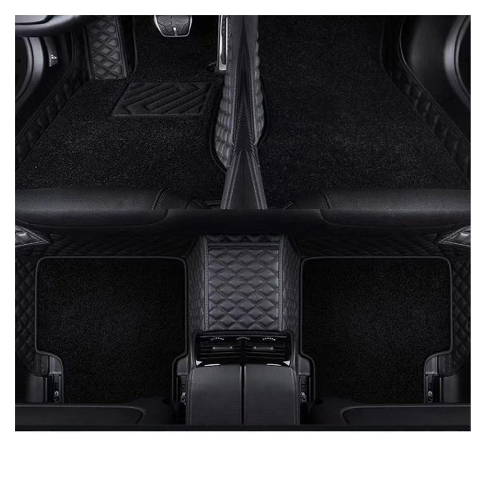 Fußmatten Automatten Leder 3D Lhd Custom Car Mat Mit Taschen Bodenteppich Teppiche Für Nissan Für Patrol Für Y61 Für Y62 2012-2018 Zubehör Autofußmatten(Double layer8) von ZSQWRFRG