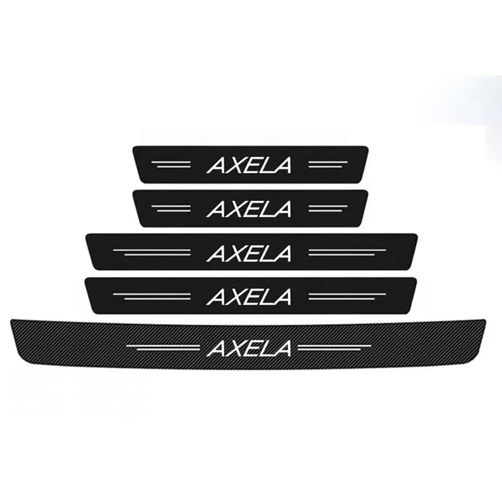 5 Stück Türschwellenschutz für Mazda Axela, Kratzfest dekoratives Styling Türschwellen-Lackschutzfolie Autotürschutz von ZSTVCDMX