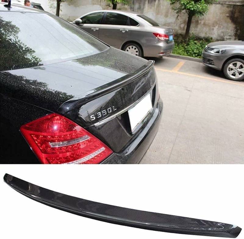 Kohlefaser Auto Heckspoiler für Mercedes S Class W221 2005-2012, Hinten Spoiler Spoilerlippe Performance Tuning Lippe Wing Spoiler Styling Modification Zubehör von ZSW666