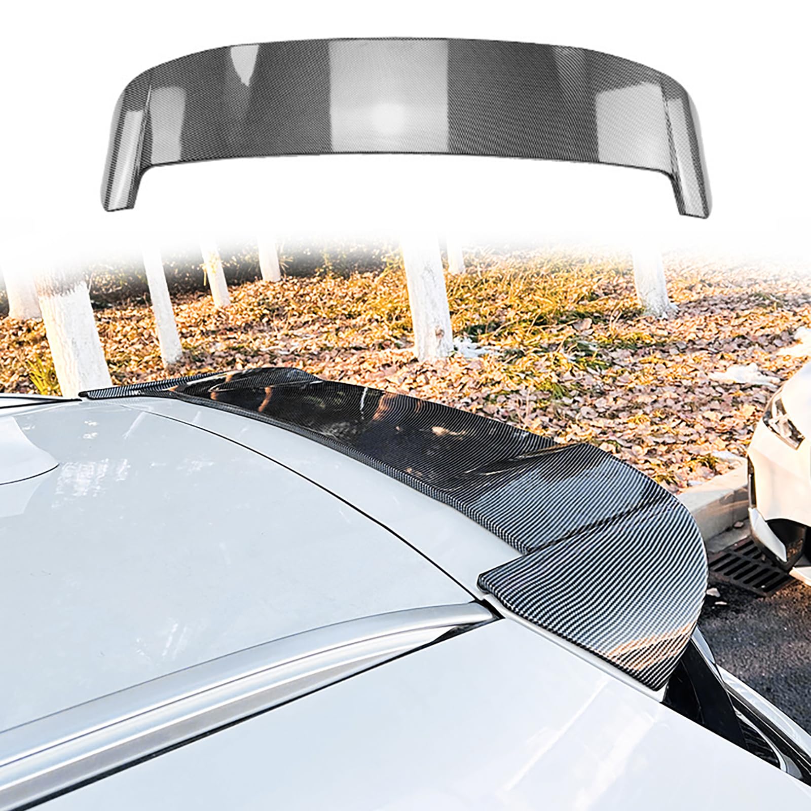 ABS Auto Heckspoiler für BMW X3 G01 2018-2022 2023 2024+, Hinten Spoiler Spoilerlippe Performance Tuning Lippe Wing Styling Modification Zubehör,Carbon Fiber look von ZSWZDQ