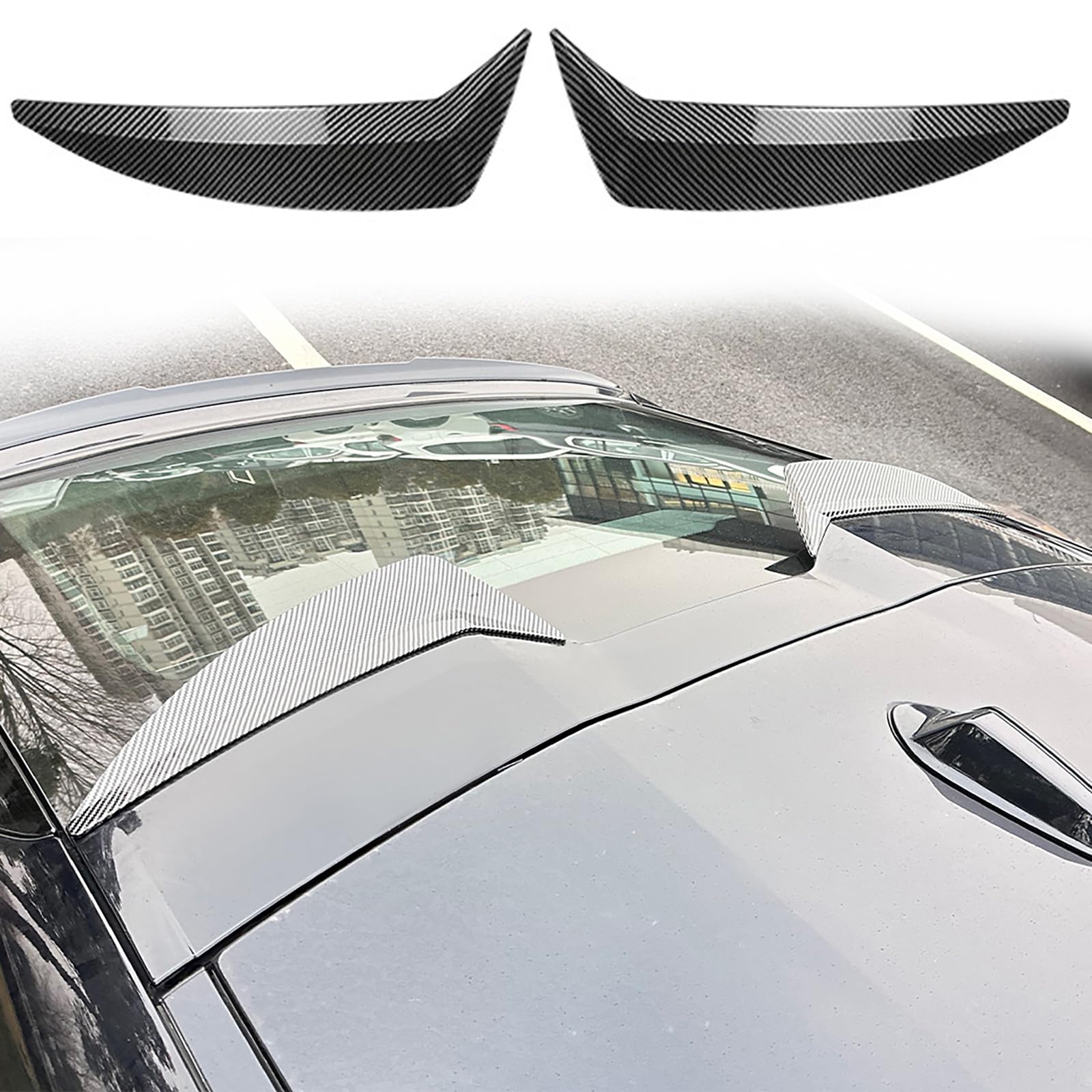 ABS Auto Heckspoiler für BMW X6 G06 2019-2022 2023 2024+, Hinten Spoiler Spoilerlippe Performance Tuning Lippe Wing Styling Modification Zubehör,Carbon Fiber look von ZSWZDQ