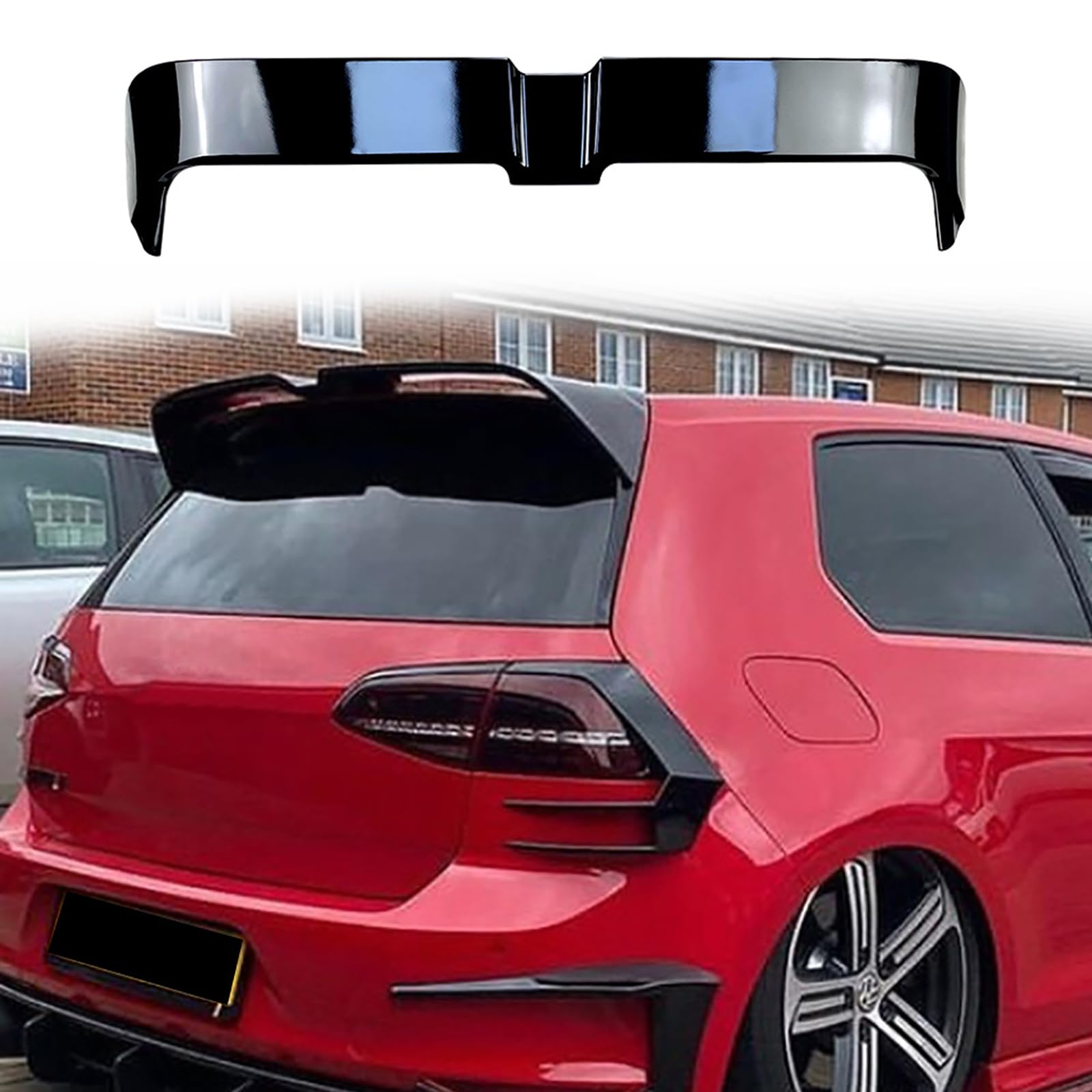 ABS Auto Heckspoiler für VW Golf 7 GTI R, Hinten Spoiler Spoilerlippe Performance Tuning Lippe Wing Styling Modification Zubehör von ZSWZDQ