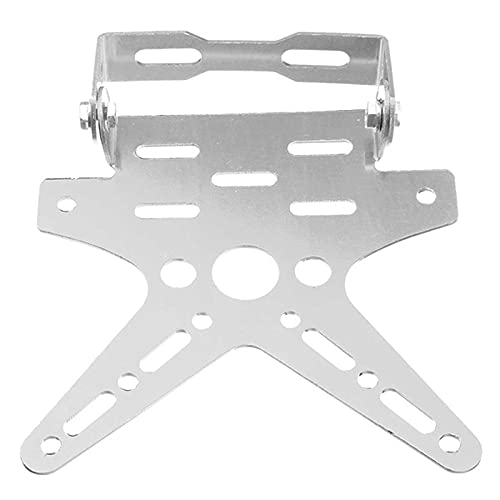 Kennzeichenhalter Motorrad,Nummernschildhalter Mot Bereinigte Motorrad-Kennzeichenhalter Halterung Halterung Registrierungsnummer Plate Cover Aluminiumlegierung Universal(White) von ZSXPBZL