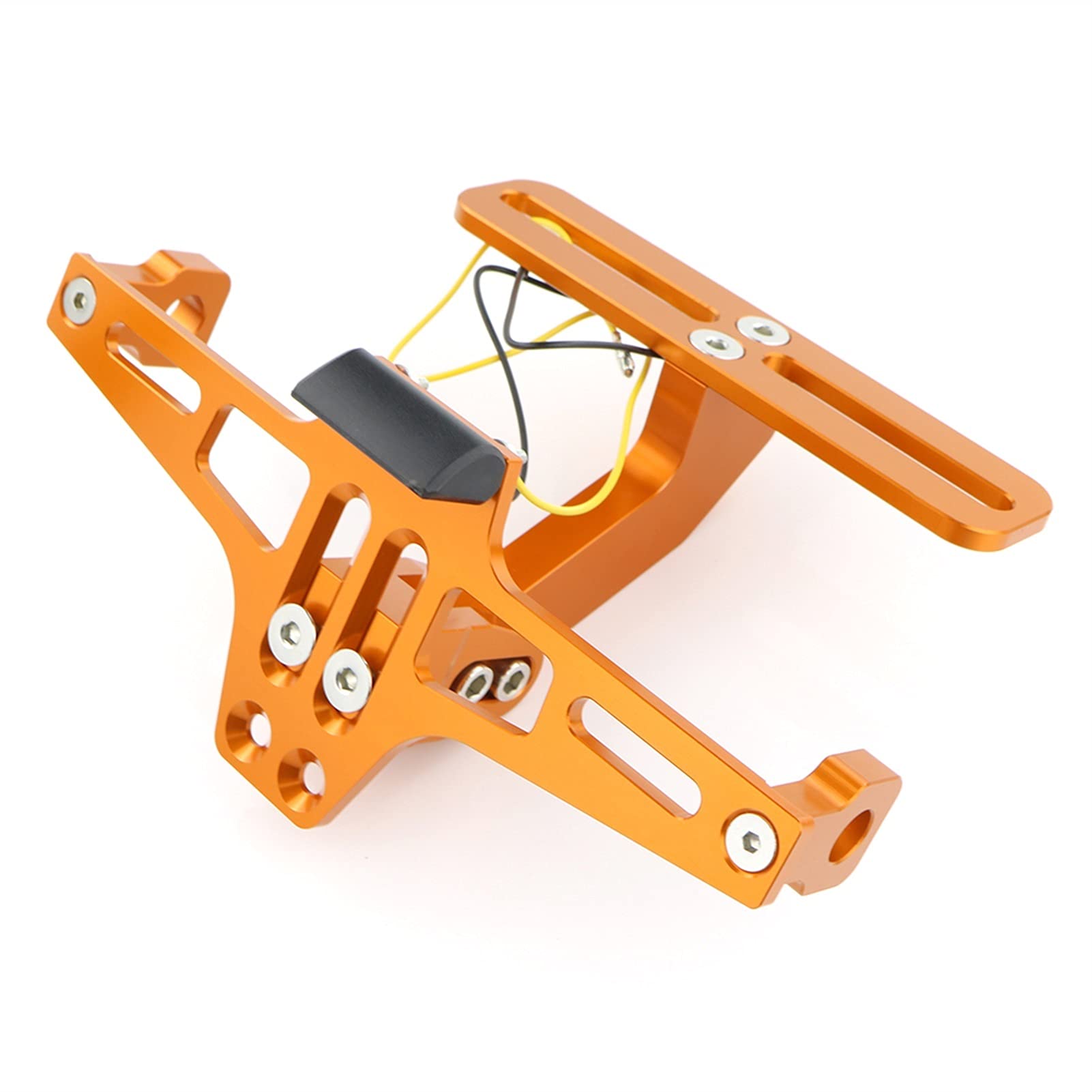 Kennzeichenhalter Motorrad,Nummernschildhalter Mot Hinterer Schwanz Tidy Fender Eliminator Kit Kennzeichen Kennzeichenhalterung Halterung(Orange) von ZSXPBZL