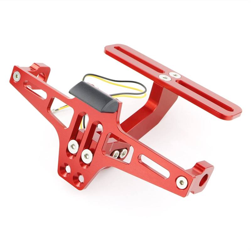 Kennzeichenhalter Motorrad,Nummernschildhalter Mot Hinterer Schwanz Tidy Fender Eliminator Kit Kennzeichen Kennzeichenhalterung Halterung(Red) von ZSXPBZL