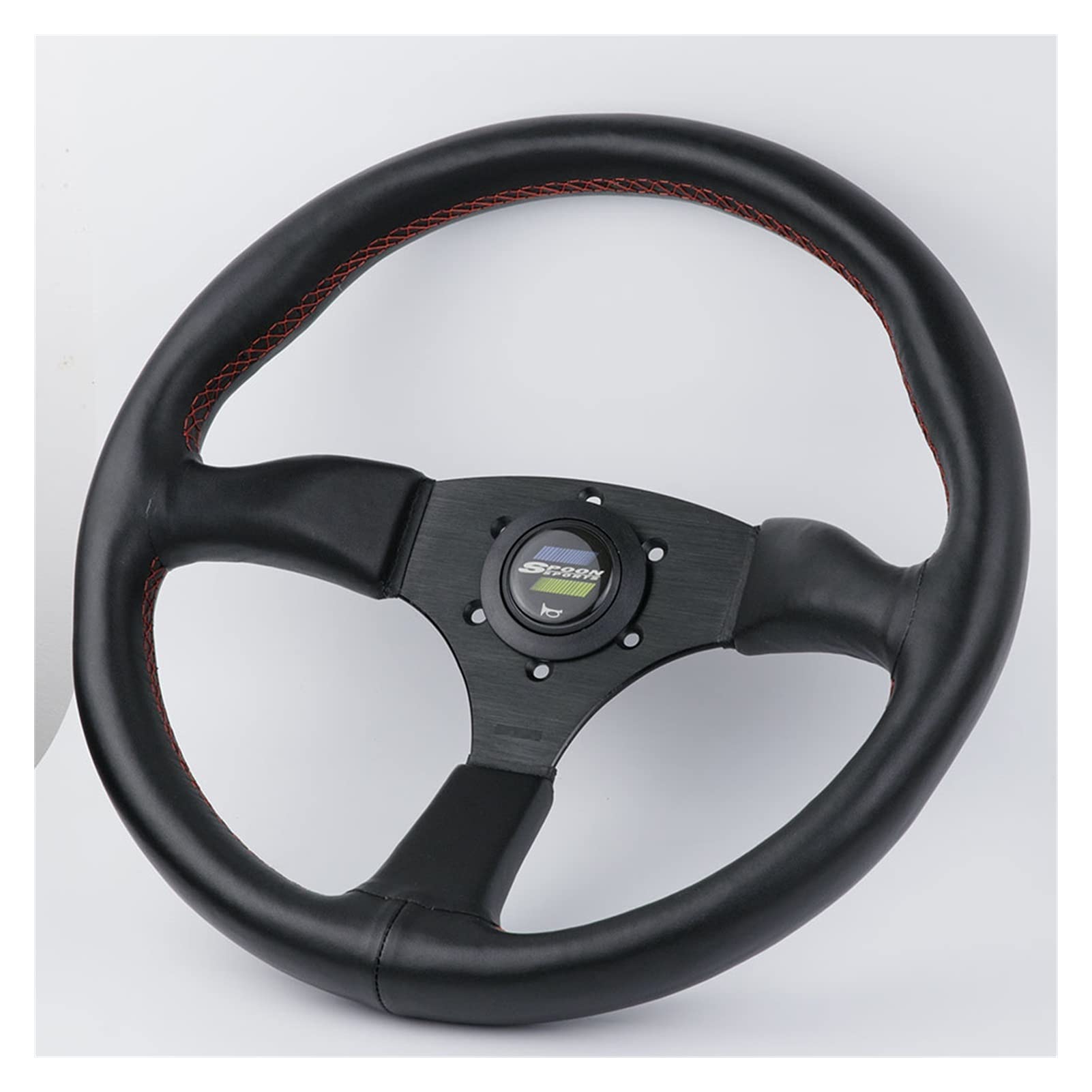 Sportlenkrad,Drifting Steering Wheel,Lenkrad Sportauto Racing Performance Tuning Sport 14 Zoll Lederlenkrad von ZSXPBZL