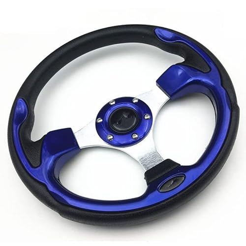 Sportlenkrad,Drifting Steering Wheel,Lenkrad Universal Mini Drifting Lenkrad 320mm (13 Zoll) Rennwagen PVC. Modifikation Aluminiumrahmen leichtes Gewicht(Blue) von ZSXPBZL