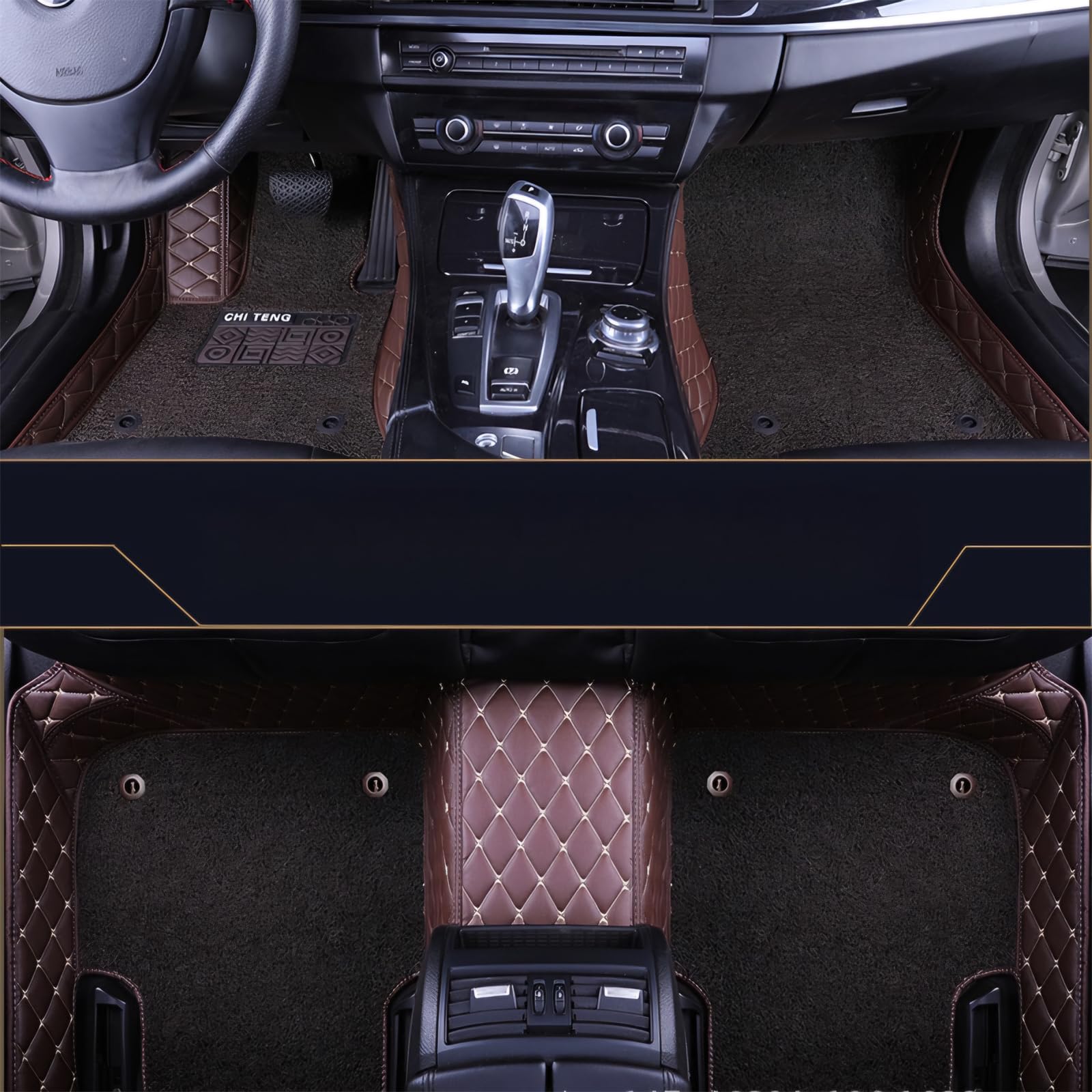 Automatte für Mercedes-Benz C Class Wagon 2010-2011,rutschfeste Auto FußMatten,Autoteppich passend,Wasserfest Autofußmatten-Set,H von ZSYYDS