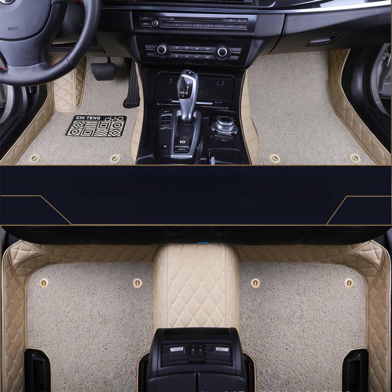 Automatte für Volkswagen VW Touran 5seats 2006-2012,rutschfeste Auto FußMatten,Autoteppich passend,Wasserfest Autofußmatten-Set,F von ZSYYDS