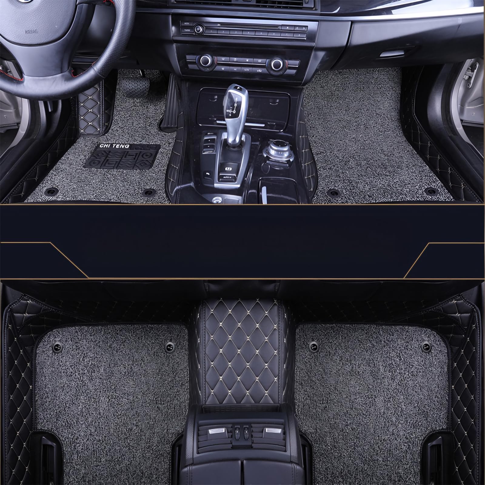 Automatte für Volkswagen VW Touran 5seats 2006-2012,rutschfeste Auto FußMatten,Autoteppich passend,Wasserfest Autofußmatten-Set,I von ZSYYDS