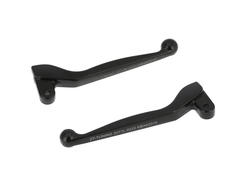 Set: Handhebel Schwarz mit ABE, Brems- und Kupplungshebel Aluminium massiv - für Simson S51, S53, S70, S83, SR50, KR51/2 Schwalbe von ZT-Tuning