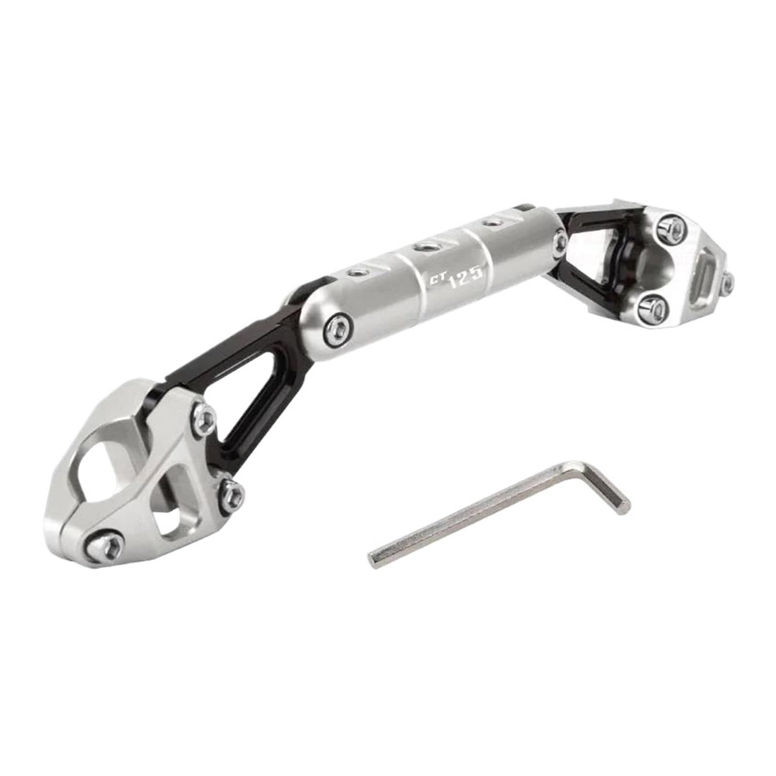 Lenker-Balancestange Für HON&DA CT125 CT125 Hunter Cub 2020-2024 Motorrad Zubehör Balance Bar Lenker Querlatte Hebel Halter(Silver) von ZTQLIJQF