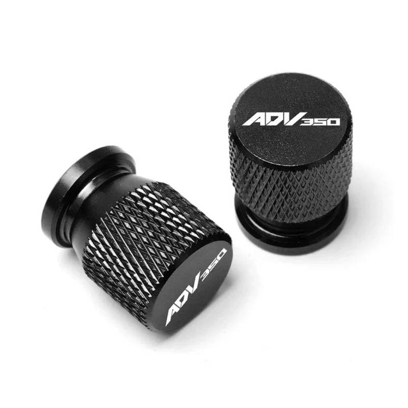 Ventilkappen Motorrad CNC Aluminium Reifen Ventil Air Port Stem Cap Abdeckung Für HON&DA ADV350 ADV 350 2021 2022 2023 2024(Black) von ZTQLIJQF