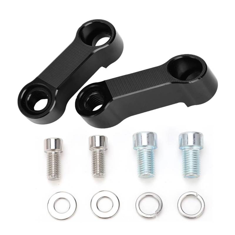 Verlängerungshalterung 2Pcs Motorrad Rückspiegel Verlängerung Adapter Aluminium Legierung Basis Schraube Halterung Motorrad Zubehör von ZTQLIJQF