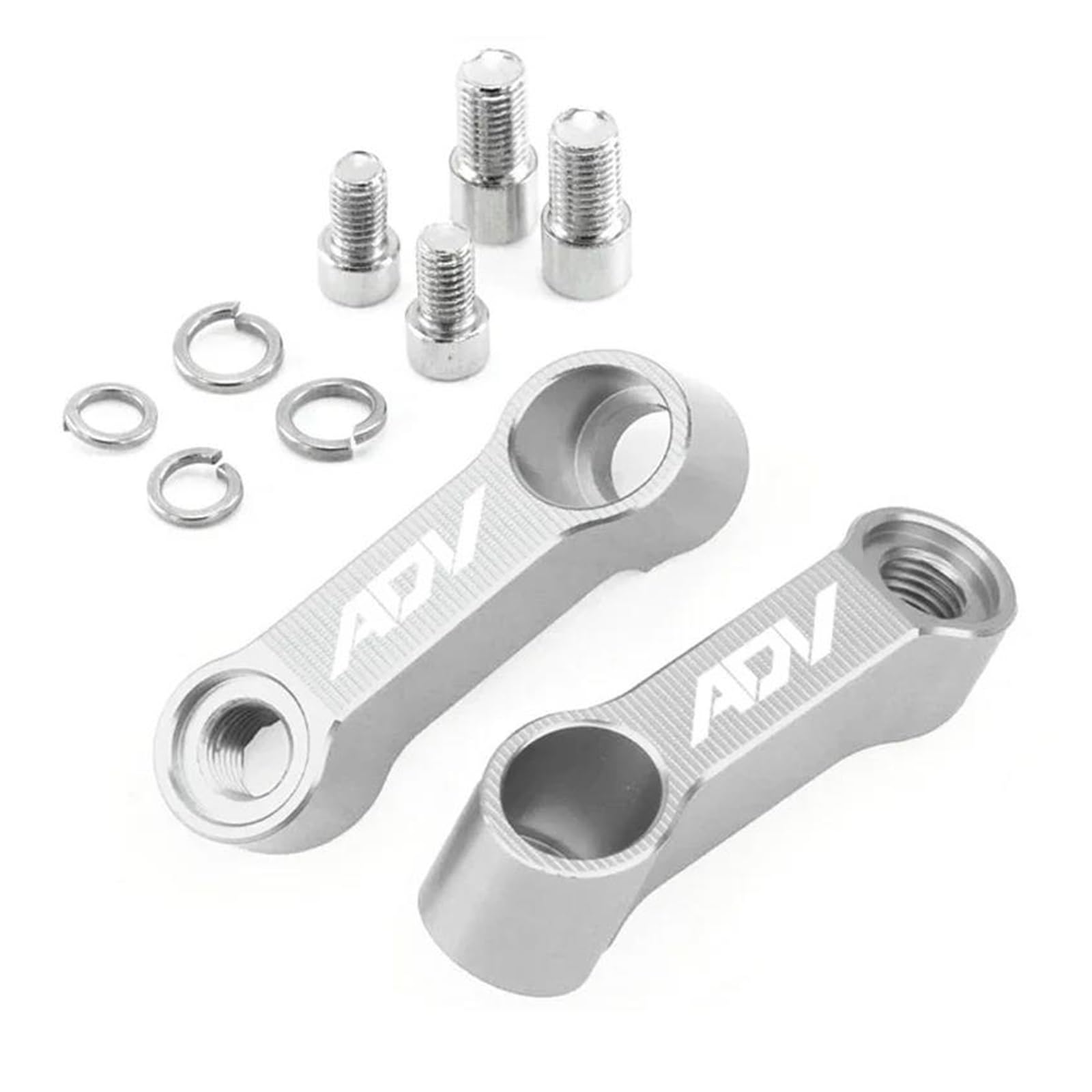 Verlängerungshalterung Für HON&DA ADV ADV150 ADV350 ADV 150 350 Motorrad Aluminium Rückspiegel Verlängerung Halterung Riser Adapter(Silver) von ZTQLIJQF