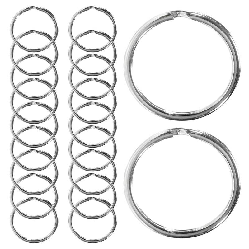 20 Stück Schlüsselringe 25 MM Schlüssel Ring, Edelstahl Schlüsselanhänger Ringe, Geeignet für Hausschlüssel, Autoschlüssel von ZTXQ