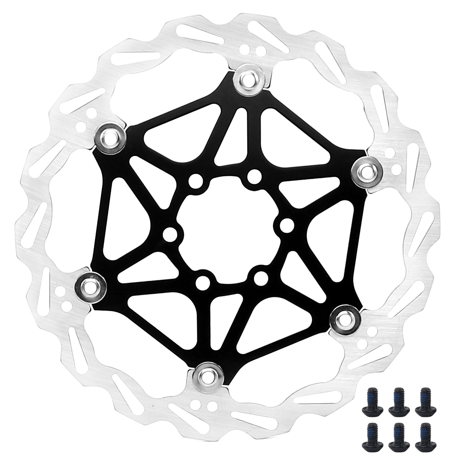 ZUKKA Fahrrad Bremsscheibe 1 Stück 160 mm 6 Schrauben MTB Rennrad Hinterräder Schrauben Bremsbelag Fahrradzubehör von ZUKKA