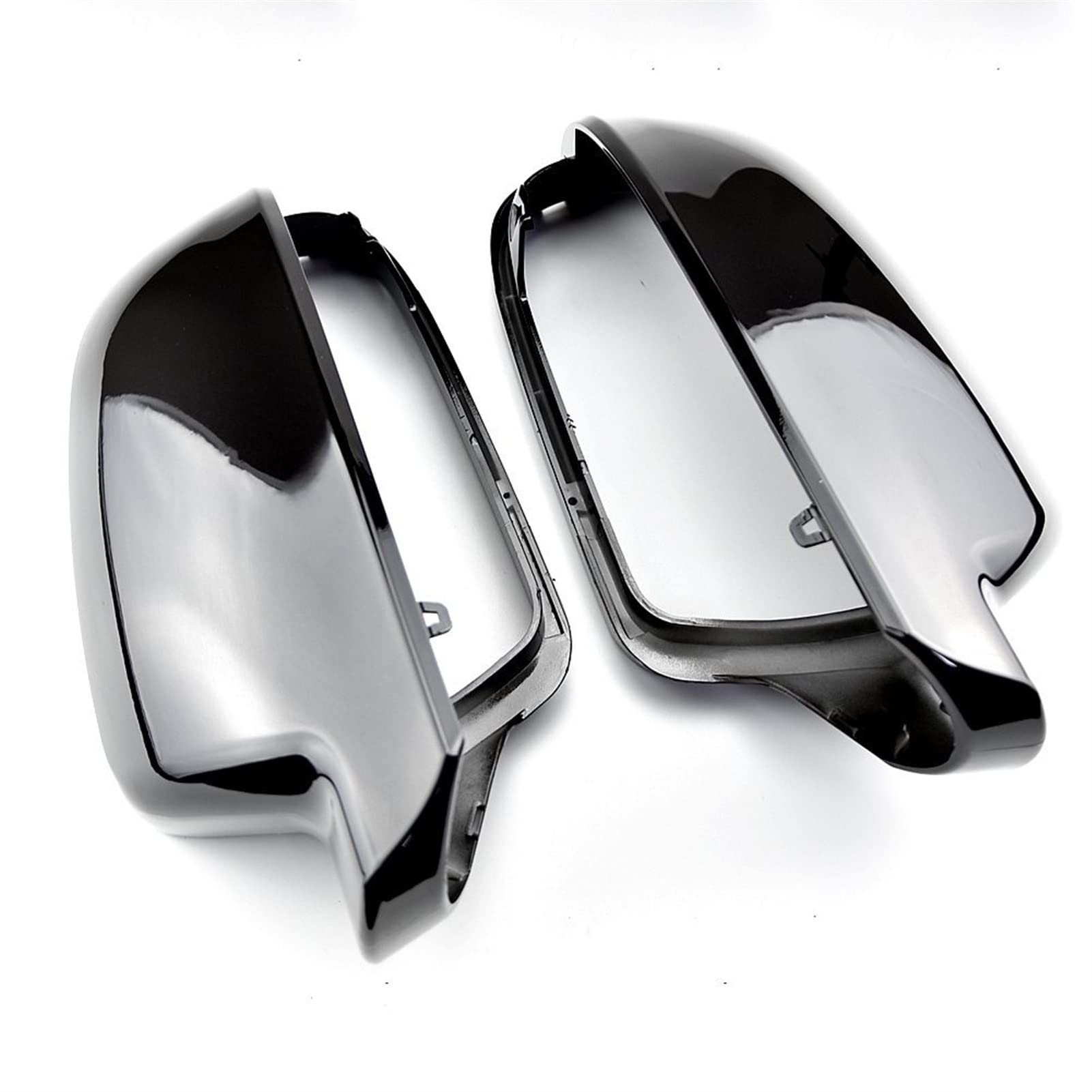 2 Stücke Kohlefaserart Rückseite Spiegel Muscheln Abdeckung Schutzkappe Auto Styling Shell Side Spiegel Shell Cover Für A3 A4 A5 B8.5 Spiegelabdeckungen(Bright black) von ZUKPHBWYWK