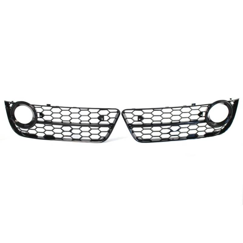 Autositzbezüge Auto Frontstoßstange Nebelscheinwerfer Lampe Kühlergrill Grillabdeckung Mesh Honeycomb Für A5 Für Coupe Für Sportback 2008-2011 Für Cabriolet 2010-2011 Sitzbezug(Bright Black) von ZUKPHBWYWK