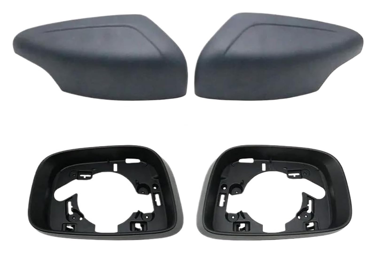 Für Volvo XC60 2009–2013 Weiße Außenansicht Links Und Rechts Rückspiegel-Abdeckkappe Rahmen-Trim-Set Gehäuse Spiegelabdeckungen(Unpainted,4PCS) von ZUKPHBWYWK