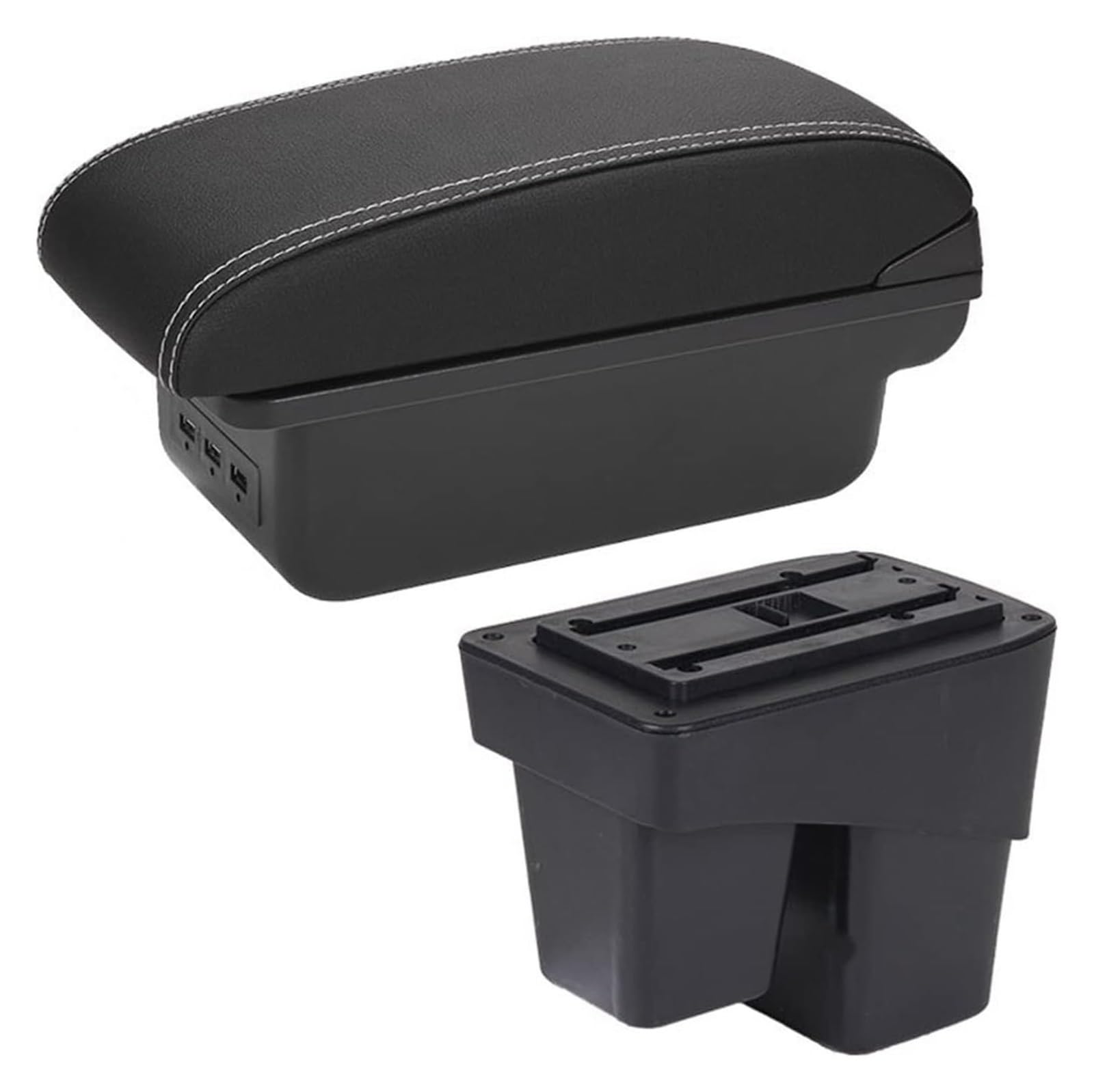 Mittelkonsolen Für Kfz Für Fit Für Jazz 3 2014 2015 2016 2017 2018 2019 2020 Auto Center Console Armlehne Box Organizer Box Armlehnen(3usb B1) von ZUKPHBWYWK