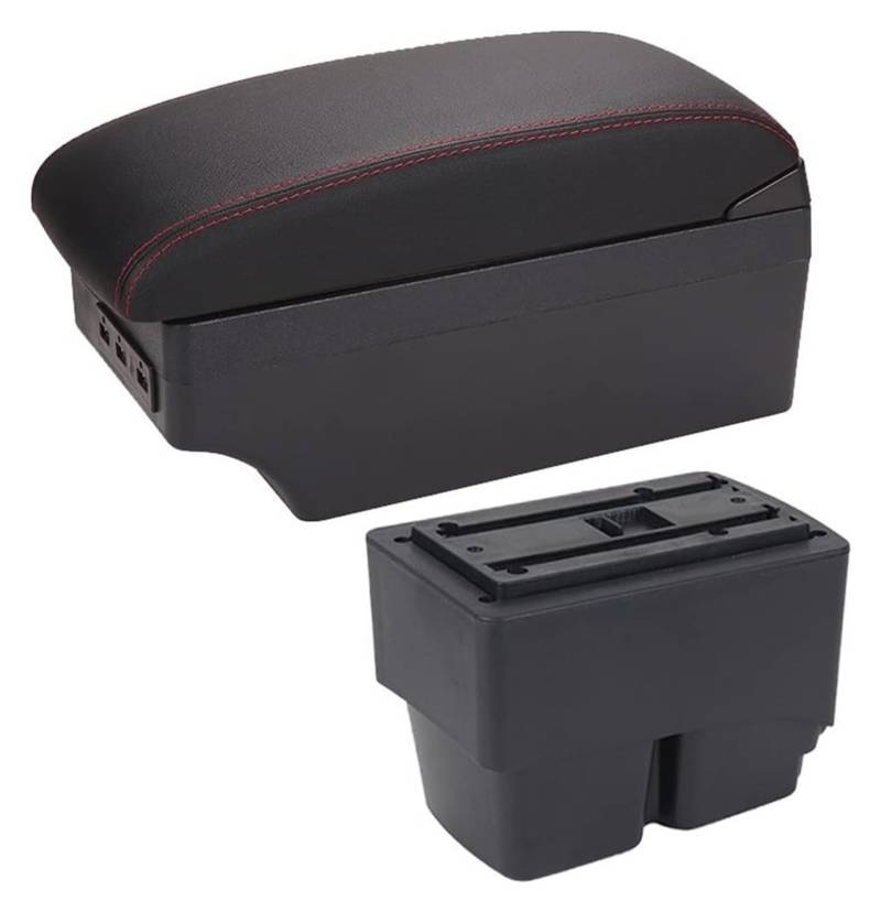 Mittelkonsolen Für Kfz Für Ford Für Fiesta 2011 2012 2013 2014 2015 2016 2017 2018 Armlehne Box Auto Lagerung Box Center Konsole Organizer Box Armlehnen(7usb A2) von ZUKPHBWYWK