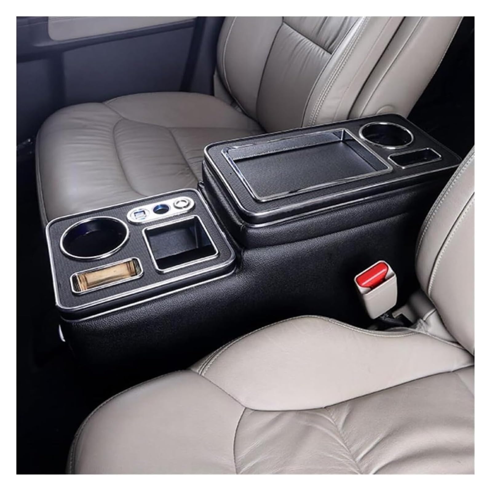 Mittelkonsolen Für Kfz Für HYUNDAI Für PALISADE 2020 2021 2022 Auto Armlehne Box Mit USB Umgebungs Licht Center Console Storage Box Armlehnen(Model C) von ZUKPHBWYWK