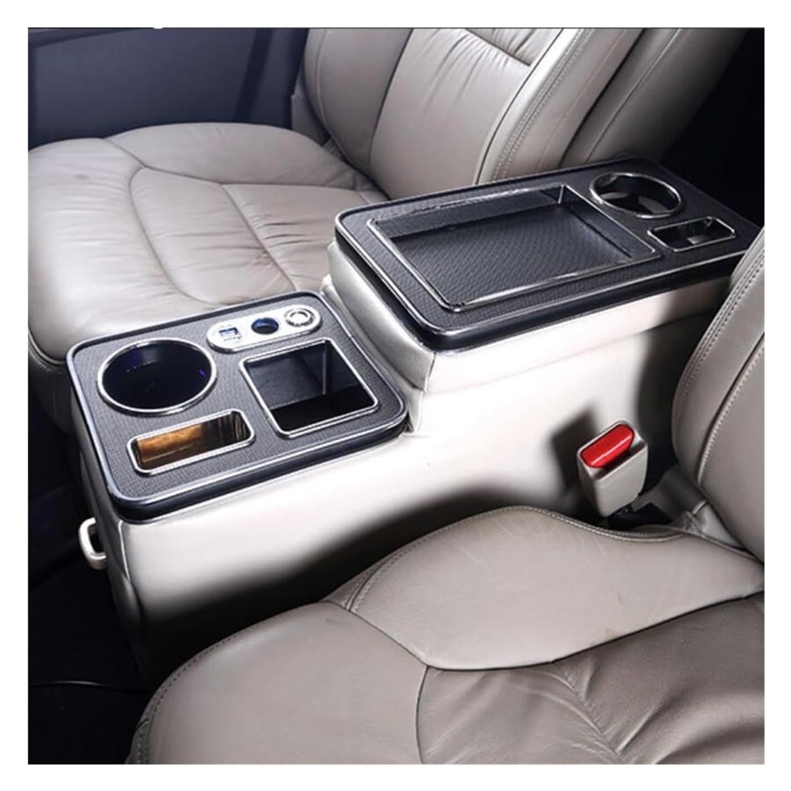 Mittelkonsolen Für Kfz Für HYUNDAI Für PALISADE 2020 2021 2022 Auto Armlehne Box Mit USB Umgebungs Licht Center Console Storage Box Armlehnen(Model D) von ZUKPHBWYWK