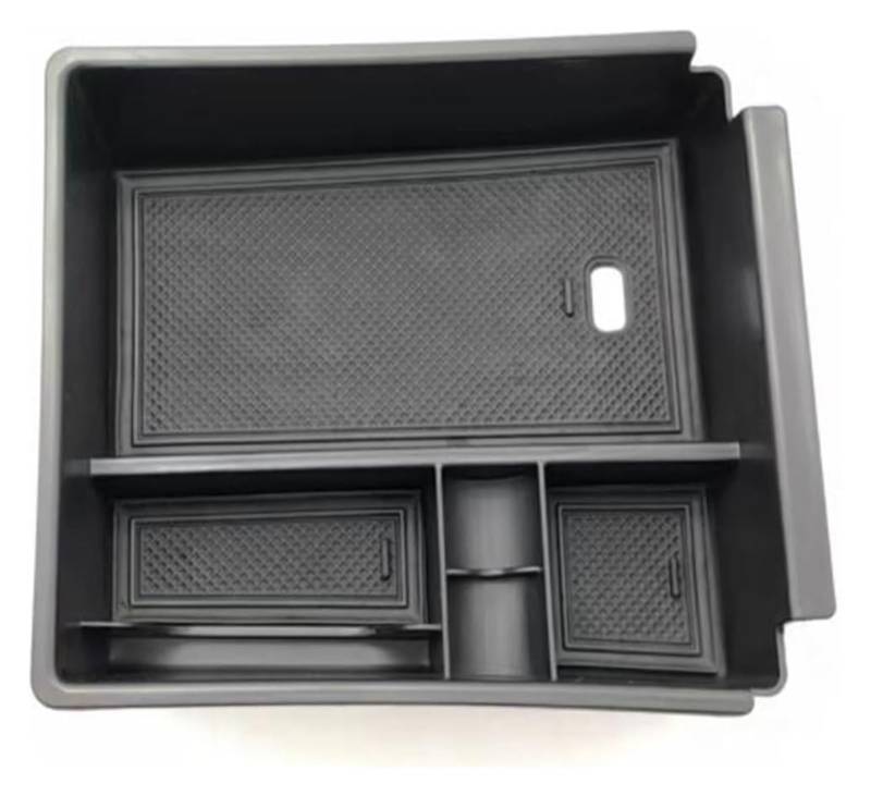 Mittelkonsolen Für Kfz Für Hyundai Für Tucson L 2021 Center Console Storage Box Auto Zentrale Armlehne ABS Lagerung Box Center Konsole Organizer Fach Armlehnen(With Full Black Mat) von ZUKPHBWYWK