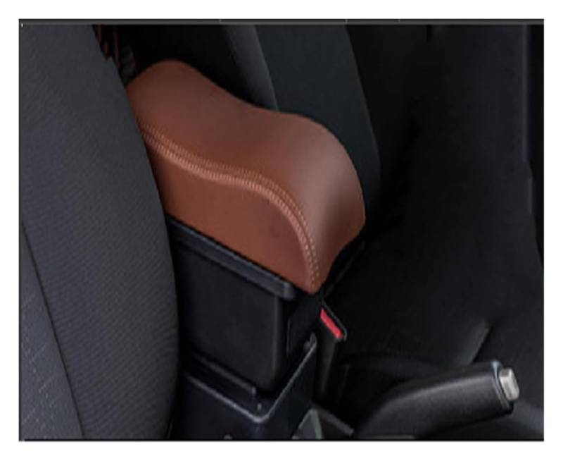 Mittelkonsolen Für Kfz Für M&ITSUBISHI Für Mirage Für Space Star 2014-2018 Auto Armlehne Zentrale Lagerung Box Mit USB Center Console Lagerung Box Armlehnen(A Brown No Usb) von ZUKPHBWYWK