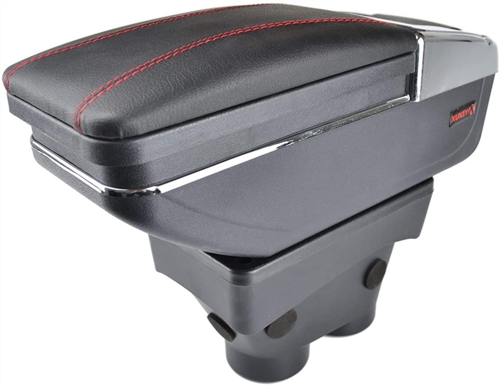 Mittelkonsolen Für Kfz Für P&eugeot 208 2013-2018 Auto Armlehne Box Armlehne Box Drehbare Aufbewahrungsbox Dekoration Auto Styling Arm Rest Box Armlehnen(Red thread) von ZUKPHBWYWK