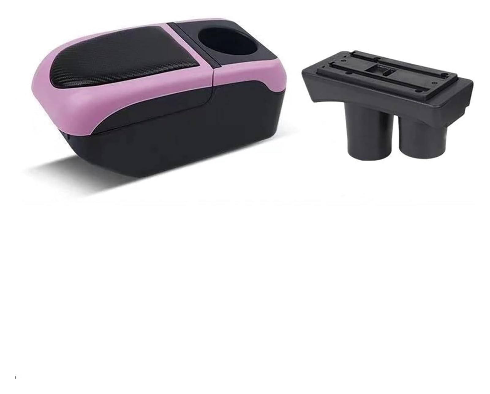 Mittelkonsolen Für Kfz Für P&eugeot 301 Einfach Zu Installierende Auto-Armlehnenbox Auto-Armlehnen-Aufbewahrungsbox Mit Getränkehalter USB Armlehnen(Black-pink) von ZUKPHBWYWK