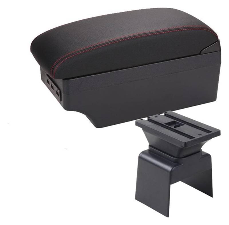 Mittelkonsolen Für Kfz Für P&eugeot 307 Mittelkonsole Aufbewahrungsbox Auto Armlehnen Armlehnenbox Mittelkonsole Aufbewahrungsbox Auto-Styling Mit Getränkehalter USB Armlehnen(E1 Red Line) von ZUKPHBWYWK