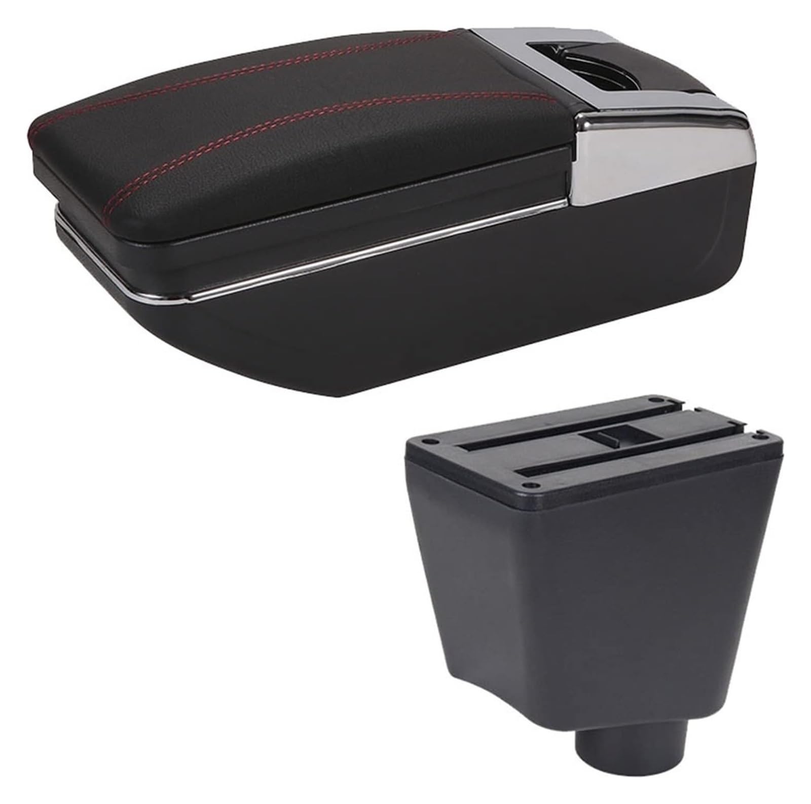 Mittelkonsolen Für Kfz Für R&ENAULT Für Clio 4 Für Clio 3 III IV Auto Armlehne Box Center Console Storage Box Tasse Halter USB Center Konsole Organizer Box Armlehnen(Single C2) von ZUKPHBWYWK