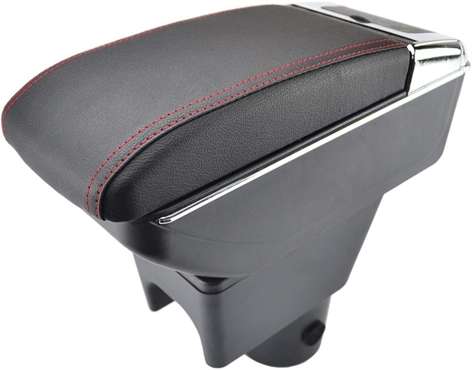 Mittelkonsolen Für Kfz Für R&enault D&acia Duster I 2010-2015 Auto Armlehnenbox Dual Layer Aufbewahrungsbox Dekoration Auto Styling Handlauf Box Armlehnen(Red thread) von ZUKPHBWYWK