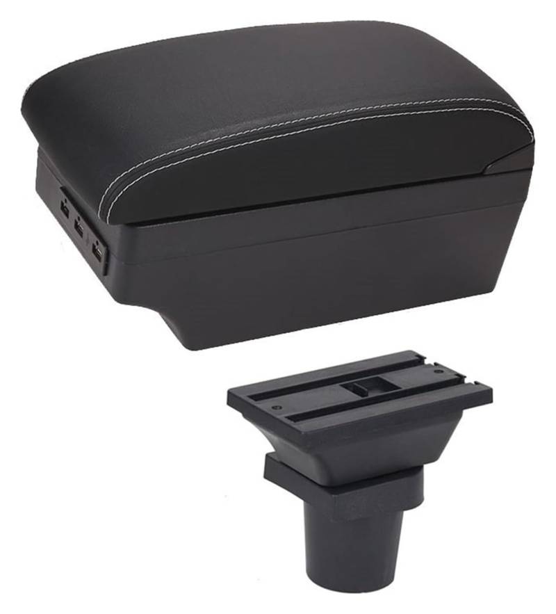 Mittelkonsolen Für Kfz Für T&oyota Für Aqua Auto Armlehne Box Auto Center Console Storage Box USB Arm Center Console Storage Box Armlehnen(E1 White Line) von ZUKPHBWYWK