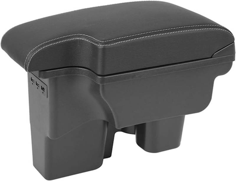 Mittelkonsolen Für Kfz Für T&oyota Für Hilux Center Console Storage Box Auto Armlehnen Auto Armlehne Box Lagerung Inhalt Versenkbare USB Auto Armlehne Box Armlehnen(Black White Line) von ZUKPHBWYWK