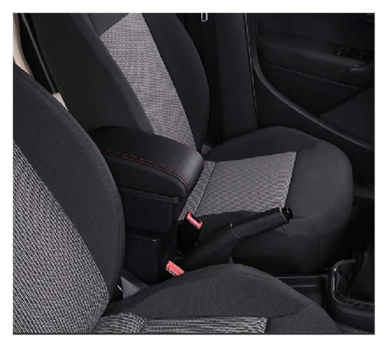 Mittelkonsolen Für Kfz Für T&oyota Für Yaris Hybrid 2015 2016 2017 2018 2019 2020 2021 Armlehne Box Auto Gewidmet Multi-funktion USB Center Console Storage Box Armlehnen(B3,Black red) von ZUKPHBWYWK