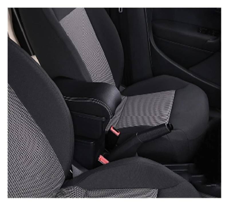 Mittelkonsolen Für Kfz Für T&oyota Für Yaris Hybrid 2015 2016 2017 2018 2019 2020 2021 Center Console Storage Box Auto Armlehne Box Gewidmet Multi-funktion USB Armlehnen(A1,Black white) von ZUKPHBWYWK