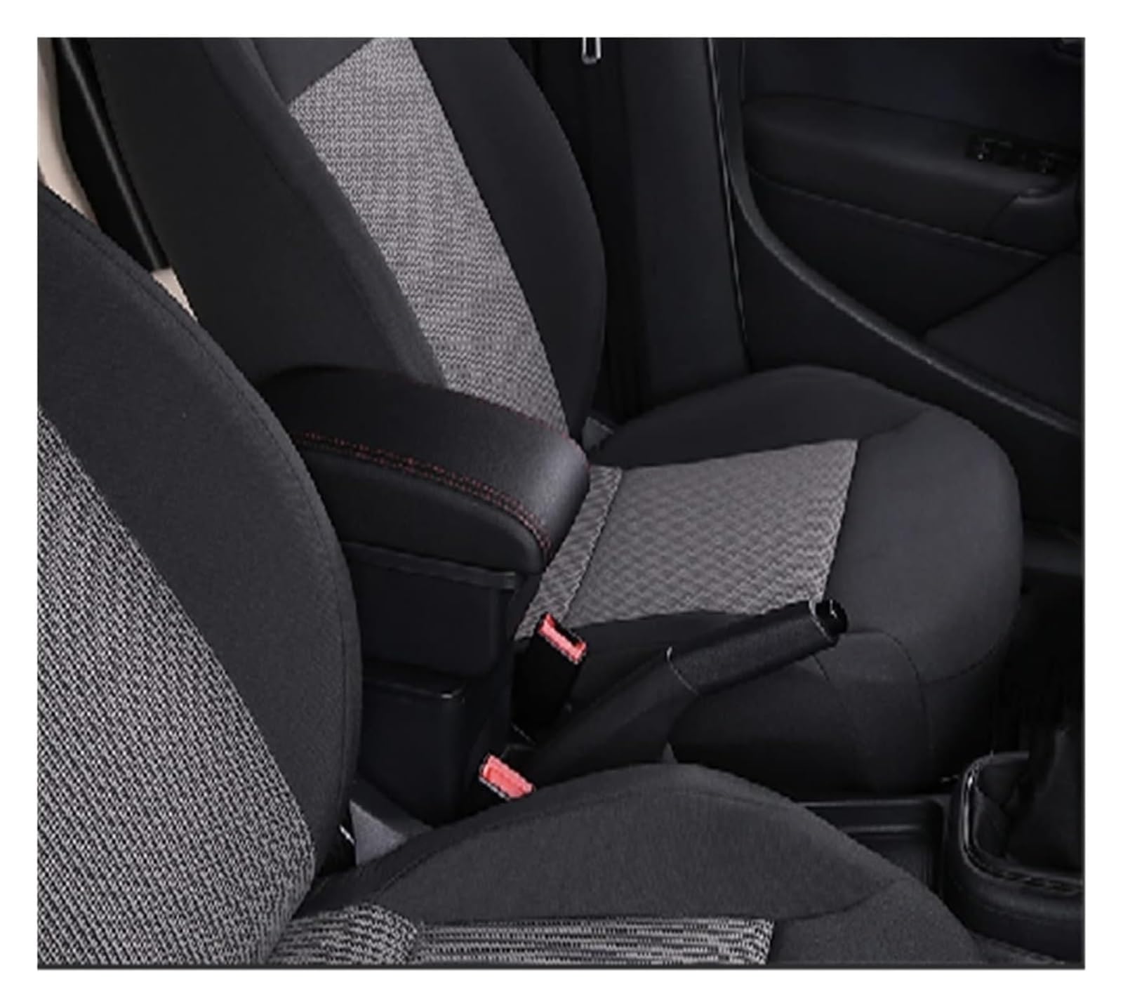 Mittelkonsolen Für Kfz Für T&oyota Für Yaris Hybrid 2015 2016 2017 2018 2019 2020 2021 Center Console Storage Box Auto Armlehne Box Gewidmet Multi-funktion USB Armlehnen(B3,Black red) von ZUKPHBWYWK